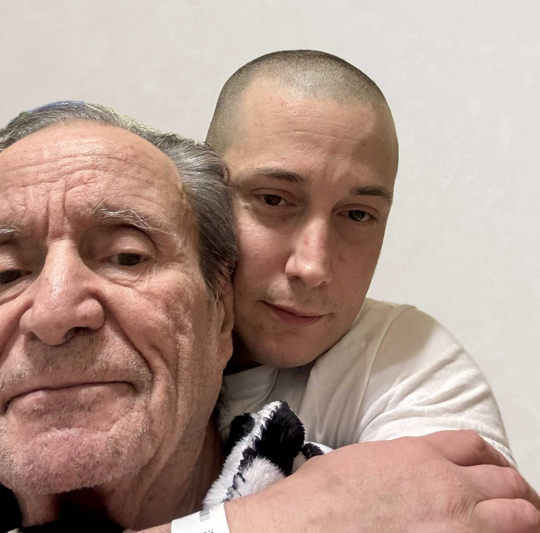 elderly man happy at home